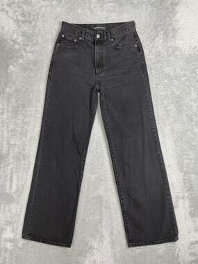 Denim Forum The Farrah High Rise Wide Jeans Womens 26 Black Charcoal Wash Denim